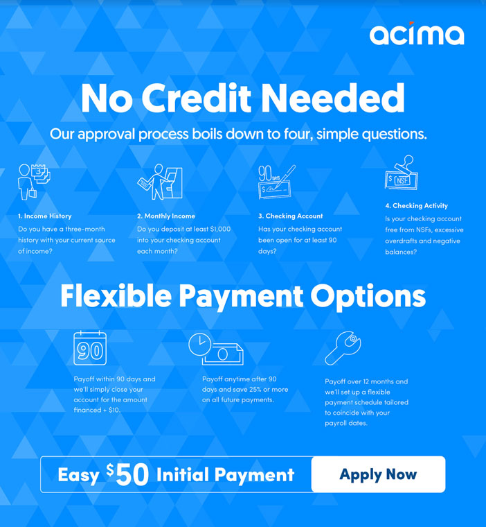 acima signup poster